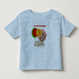 3e fête de pizza Tshirts et cadeaux d'anniversaire