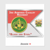 3e gepantserde cavalerie sticker (Vel)