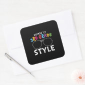 3e graad leraar derde graad stijl vierkante sticker (Envelop)