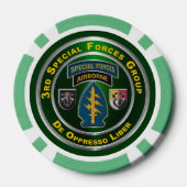 3e groep speciale strijdkrachten poker chips (Achterkant)