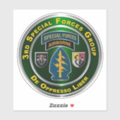 3e groep speciale strijdkrachten sticker (Vel)