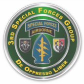 3e groep speciale strijdkrachten sticker (Voorkant)