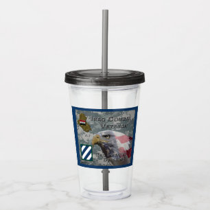 3e infanteriediv Irak Combat Veteran Acryl Drinkbeker