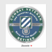 3e infanteriedivisie, in ruste sticker (Vel)
