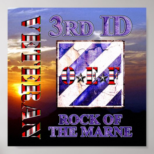 3e infanteriedivisie OEF Veteraan Poster (Voorkant)