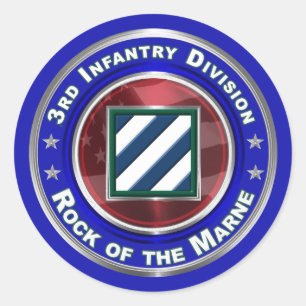 3e Infanteriedivisie "Rock of the Marne" Ronde Sticker