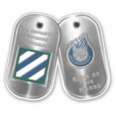 3e Infanteriedivisie Vinyl Auto Sticker (Voorkant)