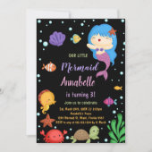 3e Invitations de sirène de l'héritier Petit Bleu (Devant)