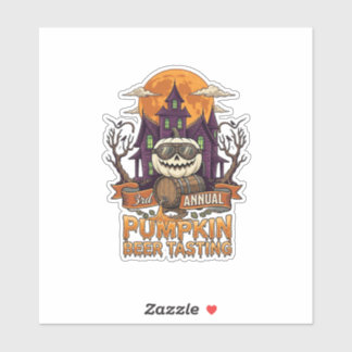 3e jaarlijkse Pumpkin Beer Tasting Halloween Spoke Sticker