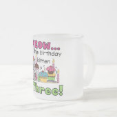 3e kitten verjaardag T-shirts en geschenken Matglas Koffiemok (Voorkant rechts)