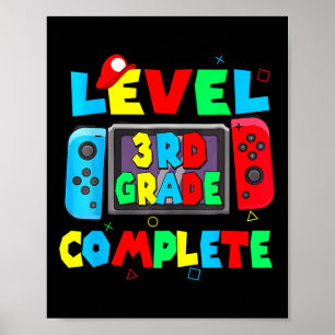 3e klas Compleet Laatste Dag van School Video Game Poster