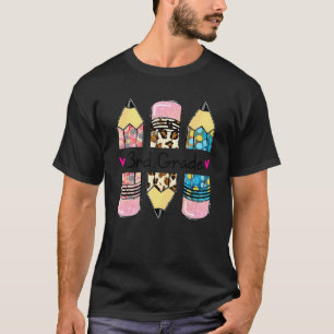 3e klas luipaard potlood terug naar school leraren t-shirt