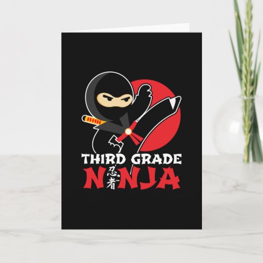 3e klas ninja trap eerste dag terug naar school kaart (Voorkant)