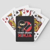 3e klas ninja trap eerste dag terug naar school pokerkaarten (Achterkant)