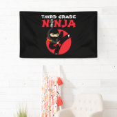 3e klas ninja trap eerste dag terug naar school spandoek (Insitu)