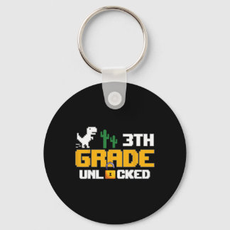 3e klas ontgrendeld Dinosaurus Grappig Videospel C Sleutelhanger