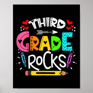 3e klas rotsen derde klas rock terug naar school poster