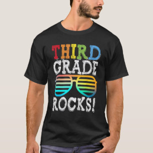 3e klas rotsen derde klas squad terug naar school t-shirt