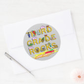 3e klas rotsen ronde sticker (Envelop)