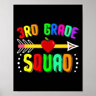 3e klas squad terug naar school derde klas leraar poster