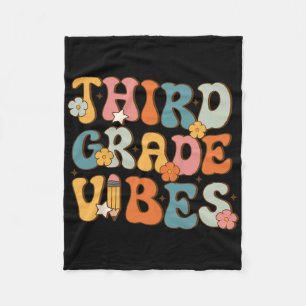 3e klas vibes terug naar school retro derde klas t fleece deken