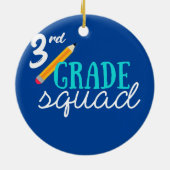 3e klas vierkant derde lerarenteam keramisch ornament (Achterkant)