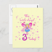 3e Kleine Engel Verjaardag Tshirts en geschenken Briefkaart (Voorkant / Achterkant)