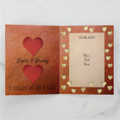 3e Leather Wedding Jubileum Kaart voor Man (Binnen)