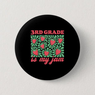 3e leerjaar is super leuk aardbei terug naar schoo ronde button 5,7 cm