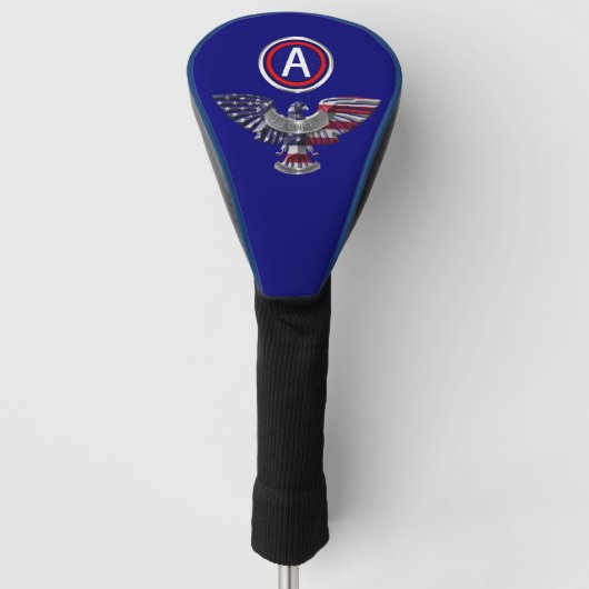 3e Leger Adelaar met Patch  Golfheadcover (Voorkant)