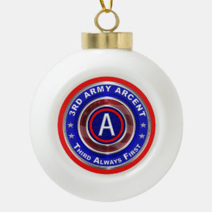 3e leger ARCENT kerstornament Keramische Bal Ornament
