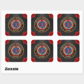 3e MSOB [3D] Vierkante Sticker (Vel)