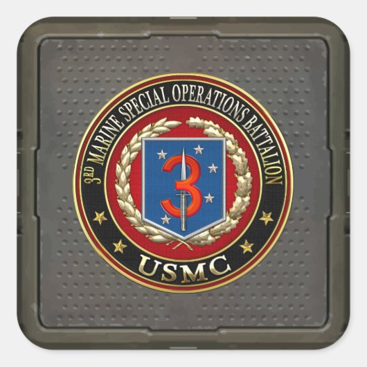 3e MSOB [3D] Vierkante Sticker (Voorkant)
