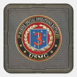 3e MSOB [3D] Vierkante Sticker