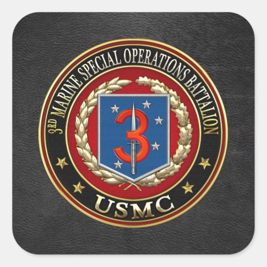 3e MSOB [3D] Vierkante Sticker (Voorkant)