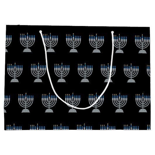 3e nuit d'Hanoukka Parties scintillant grand sac c (Dos)