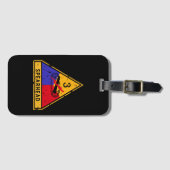 3e Pantserdivisie Artillerie "Grunge" Bagagelabel (Voorkant (horizontaal))