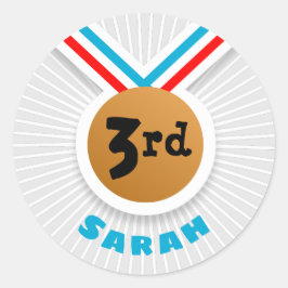 3e plaats ronde sticker