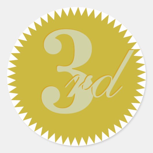 3e prijs Golden Seal Stickers (Voorkant)