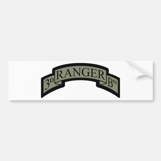 3e Ranger Bn Scroll, ACU Bumpersticker (Voorkant)