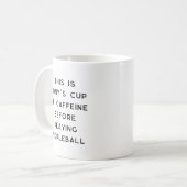 3e schot drop grappige pickleball koffiemok (Voorkant links)