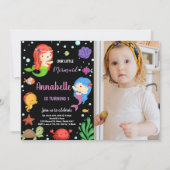 3e Sirènes noires Invitations d'anniversaire avec  (Devant)