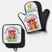 3e Southern Sweet Tea Oven Mitt & Pot Holder Set (Voorkant / Achterkant)