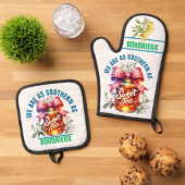 3e Southern Sweet Tea Oven Mitt & Pot Holder Set (Top down)