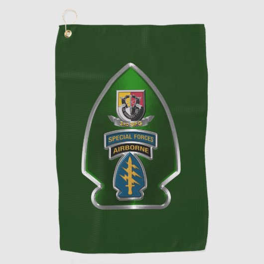 3e speciale groep van de strijdkrachten Golf Towel Golfhanddoek (Voorkant)