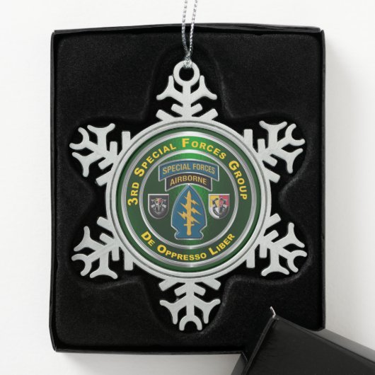 3e speciale operationele groep tin sneeuwvlok ornament (Kistje)