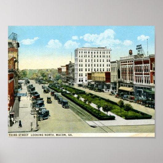3e St., Macon, Georgia 1920s  Poster (Voorkant)