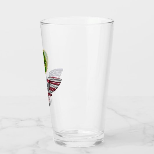 3e Tumbler en verre d'aigle du Régiment de cavaler (Gauche)