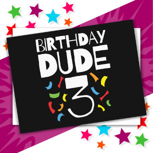3e verjaardag 3 jaar oude jongensfeest Verjaardag  Briefkaart