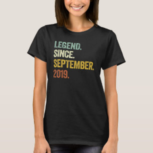 3e verjaardag 3 jaar oude legende sinds 2 septembe t-shirt